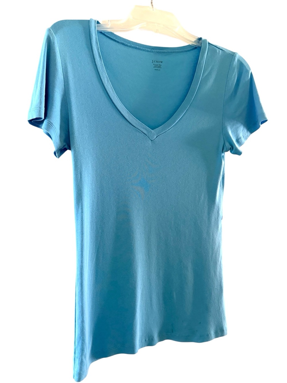 J. Crew Light Blue V-Neck Short Sleeve Tee